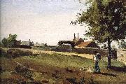 Camille Pissarro Entering the village oil